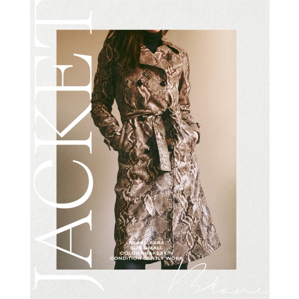 ZARA snakeskin trench